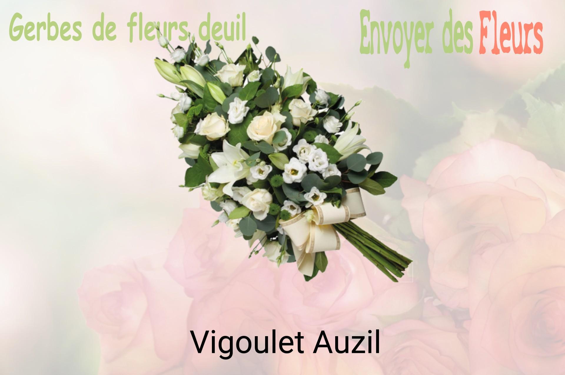 Gerbe de fleurs de deuil livrée à Vigoulet-Auzil